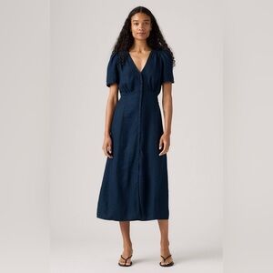 Levi’s Navy Blue Short Sleeve Midi Dress